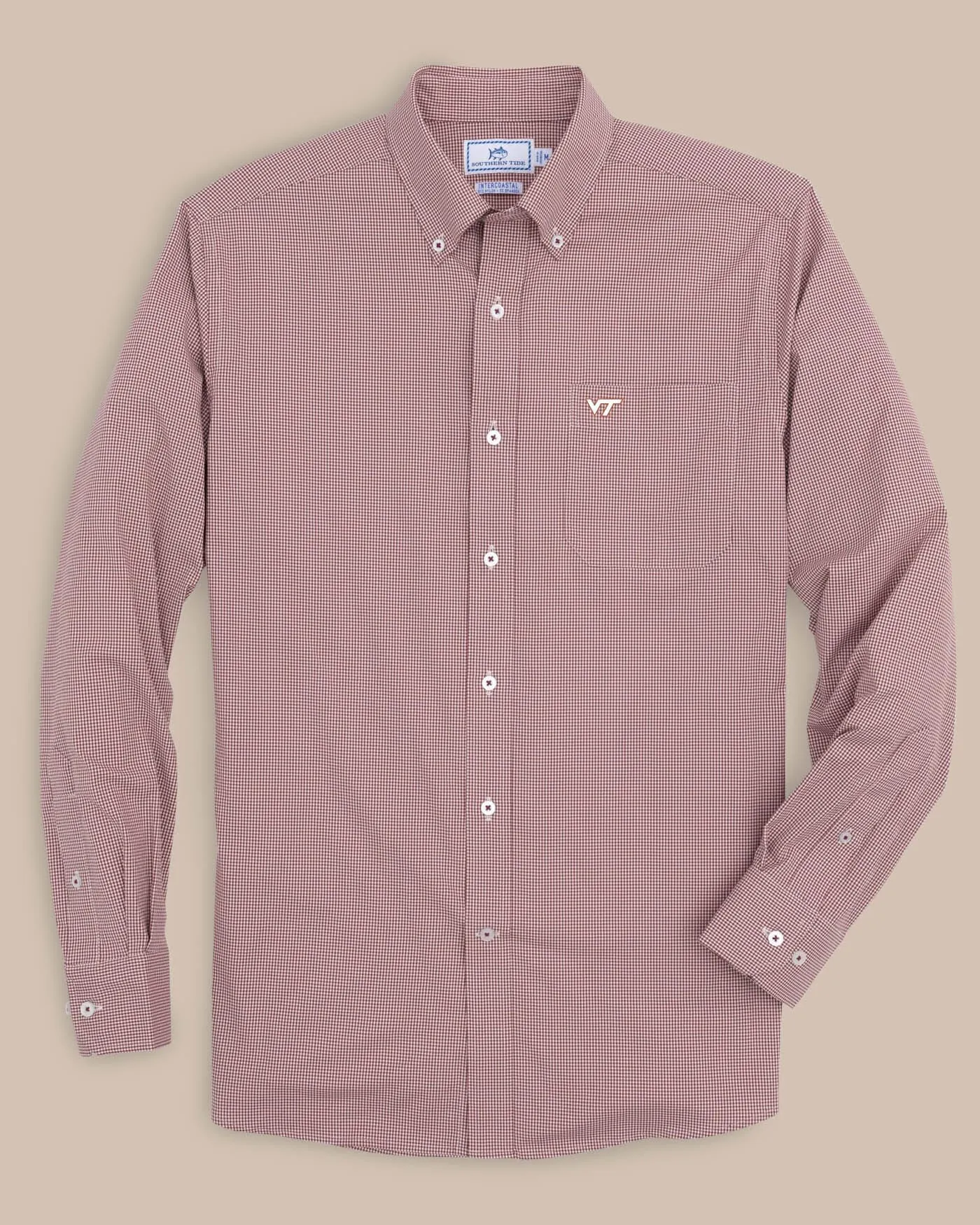 Virginia Tech Hokies Gingham Button Down Shirt sold by Southern Tide product image thumbnail 4