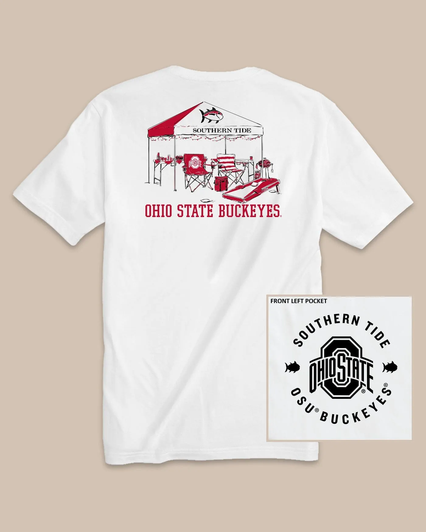 Ohio State Buckeyes Tailgate Time T-Shirt sold by Southern Tide