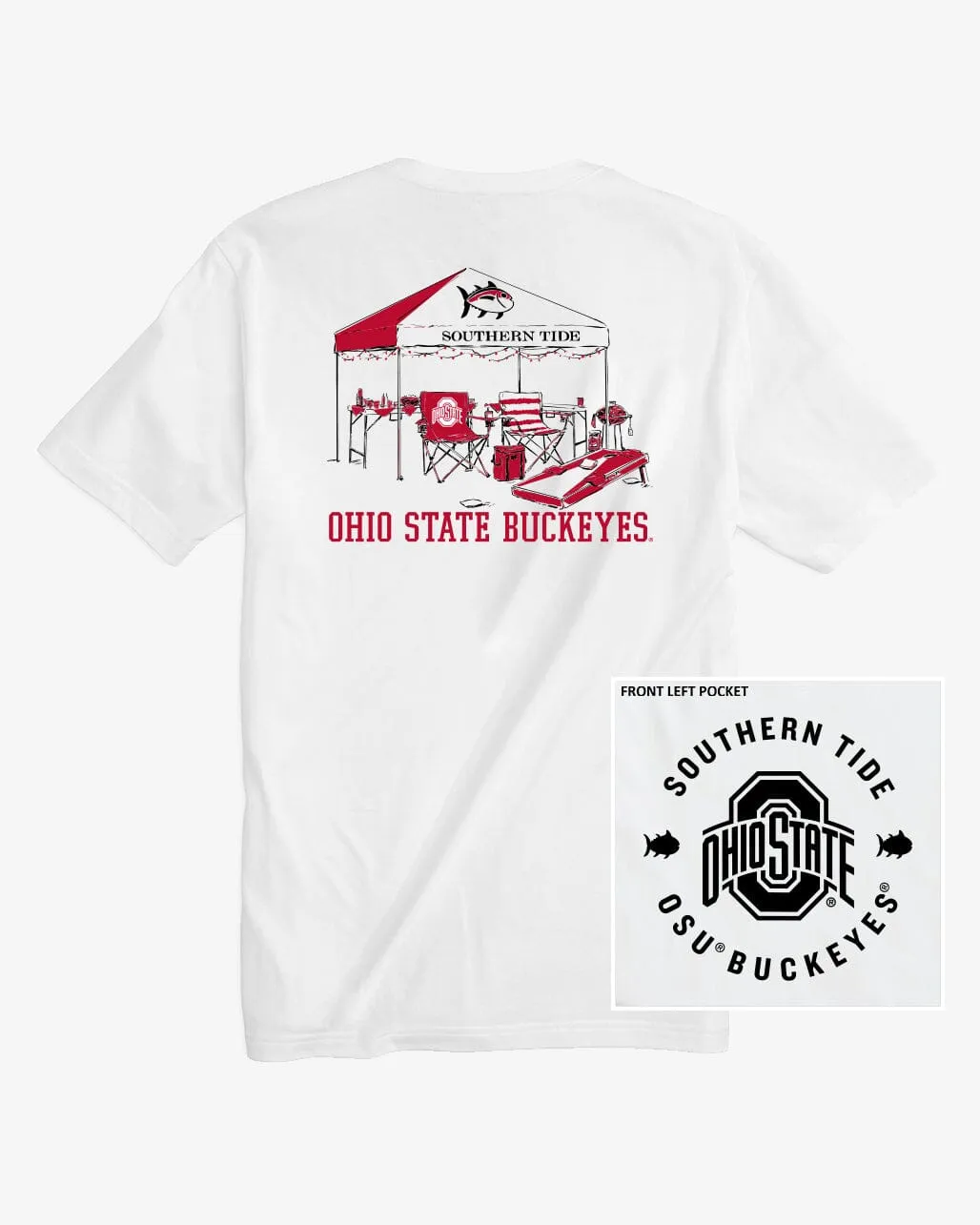 Ohio State Buckeyes Tailgate Time T-Shirt sold by Southern Tide product image thumbnail 2