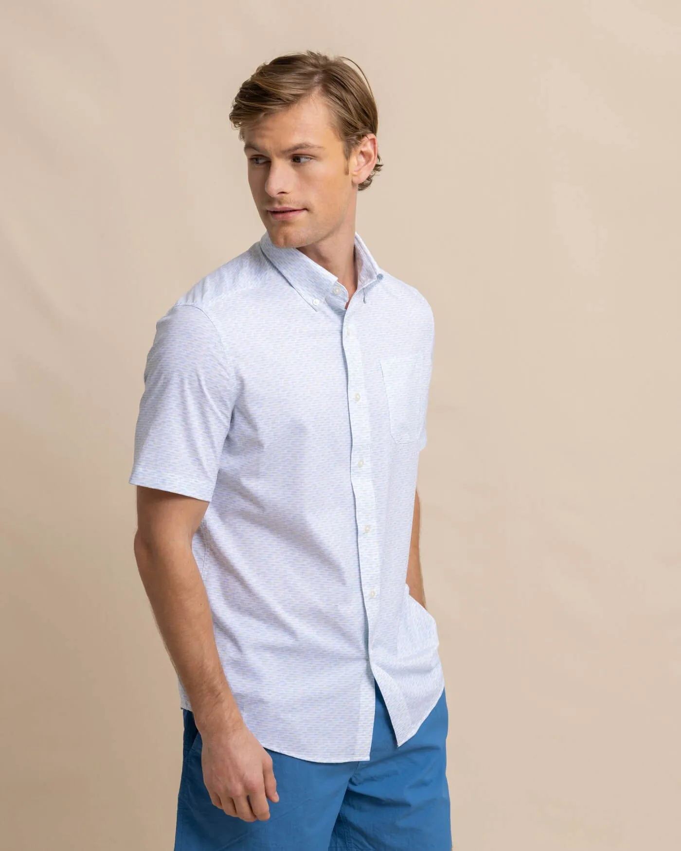 brrr°® Intercoastal Casual Water Short Sleeve Sport Shirt sold by Southern Tide product image thumbnail 3