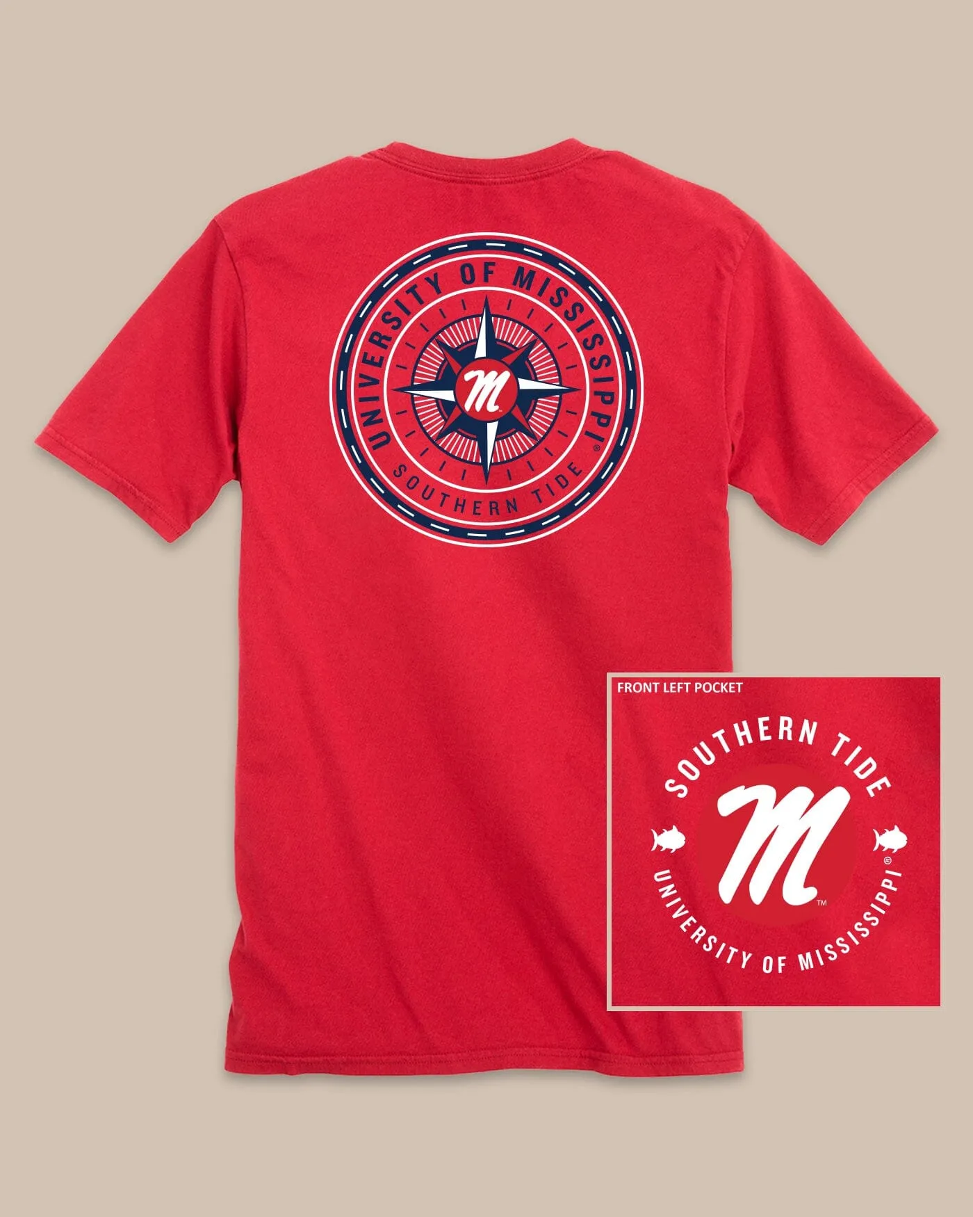 Ole Miss Rebels Gameday Collegiate Compass T-Shirt sold by Southern Tide