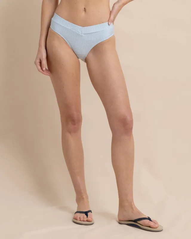 Cross Over Seersucker Bikini Bottom made by Southern Tide