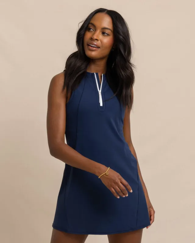 Frances Zip Front Performance Dress sold by Southern Tide