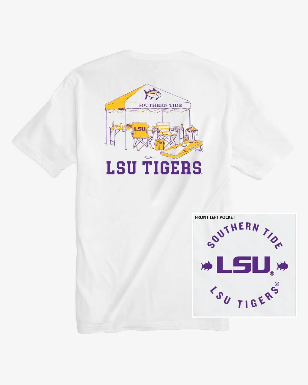 LSU Tigers Tailgate Time T-Shirt sold by Southern Tide