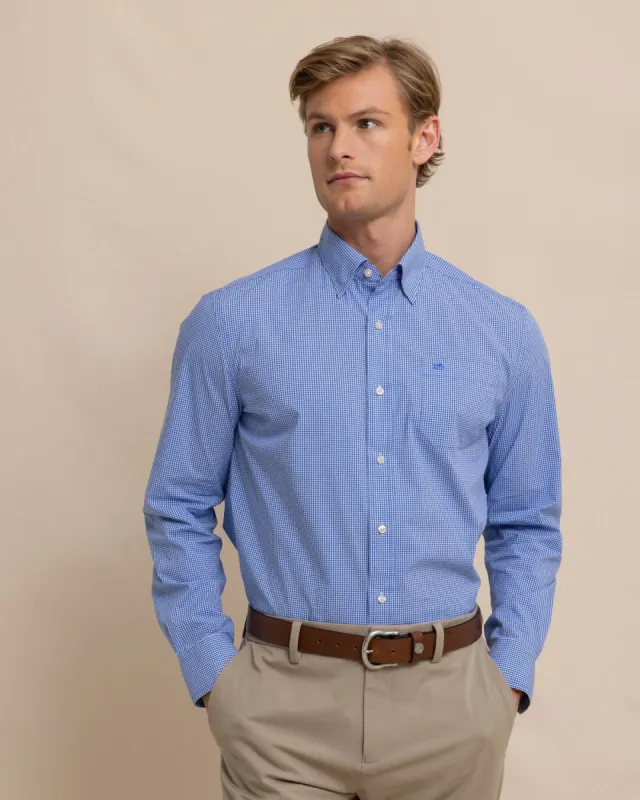 Charleston Parkwood Micro-Gingham Long Sleeve Sport Shirt sold by Southern Tide