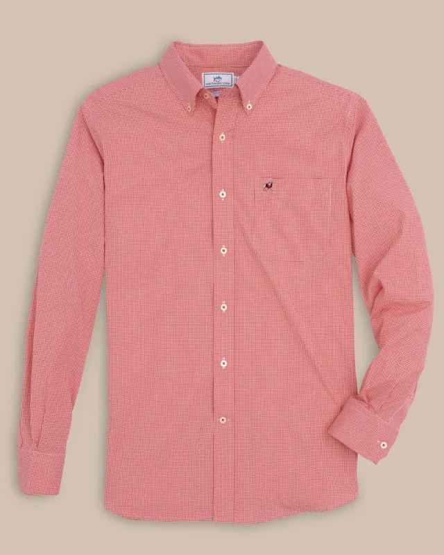 Georgia Bulldogs Gingham Button Down Shirt sold by Southern Tide