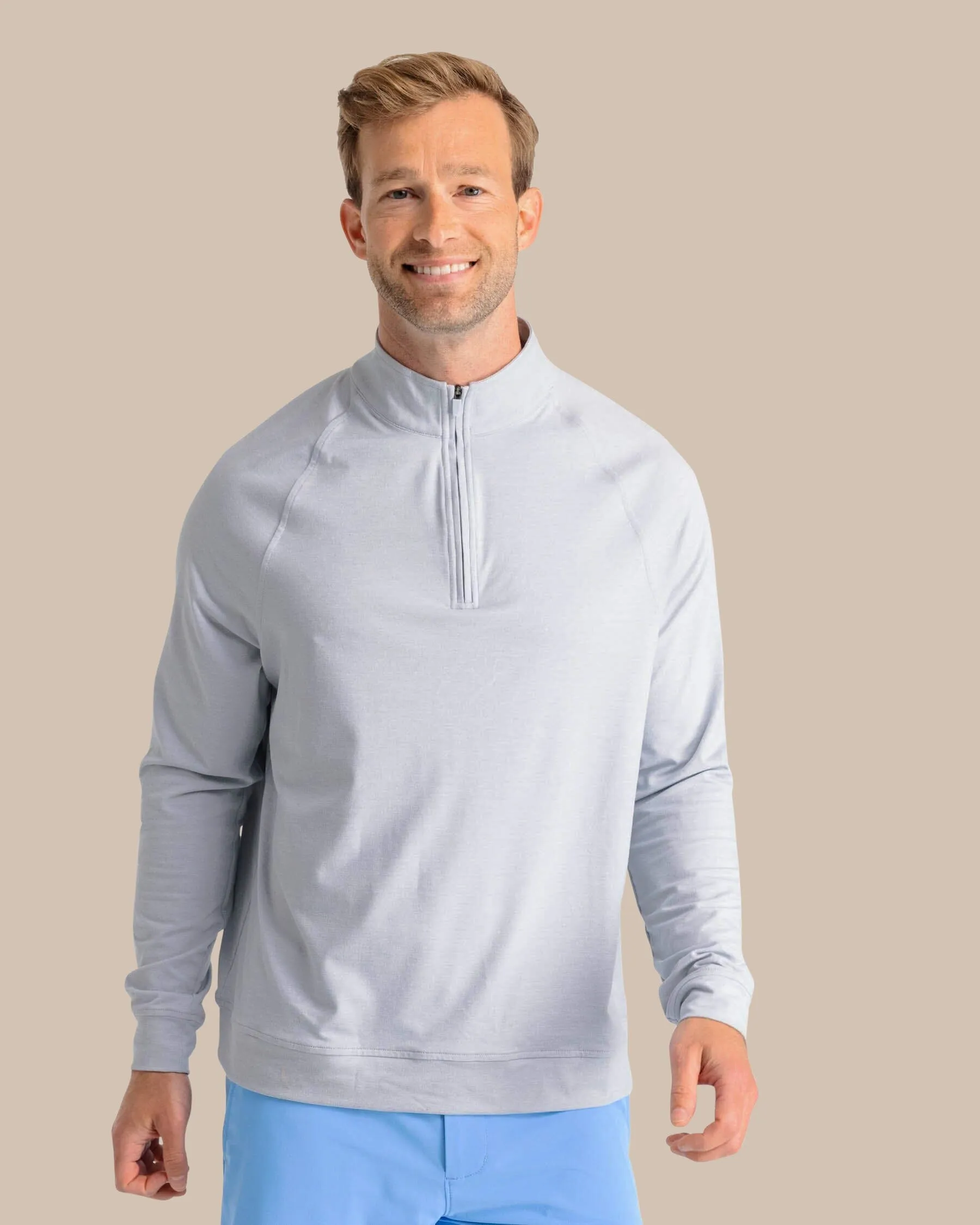 Cruiser Heather Quarter Zip Pullover sold by Southern Tide product image thumbnail 4