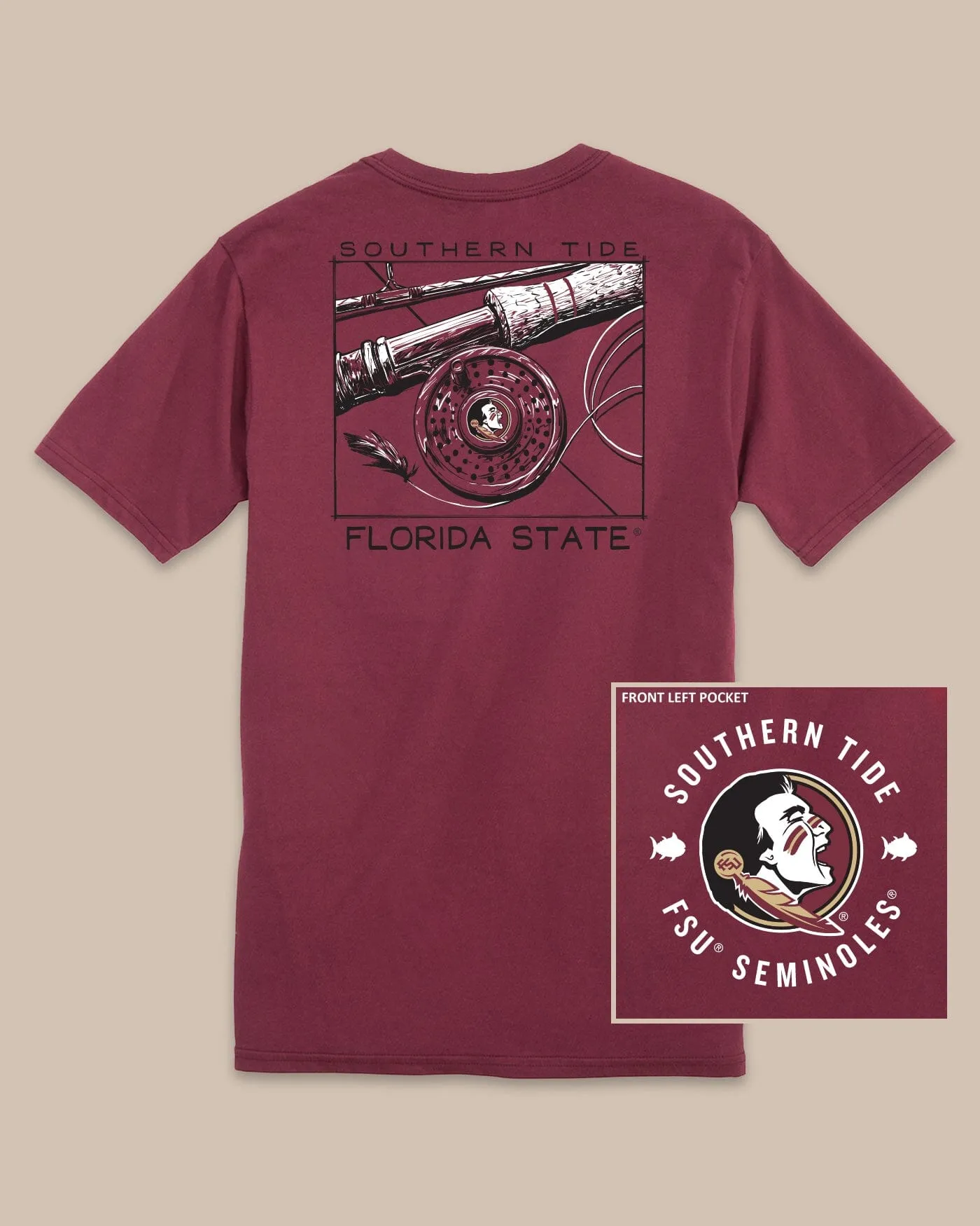 FSU Seminoles Gameday Fly Reel T-Shirt sold by Southern Tide