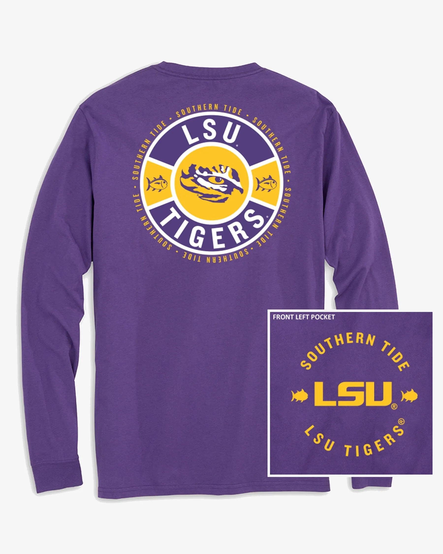 LSU Tigers Ring Badge T-Shirt sold by Southern Tide