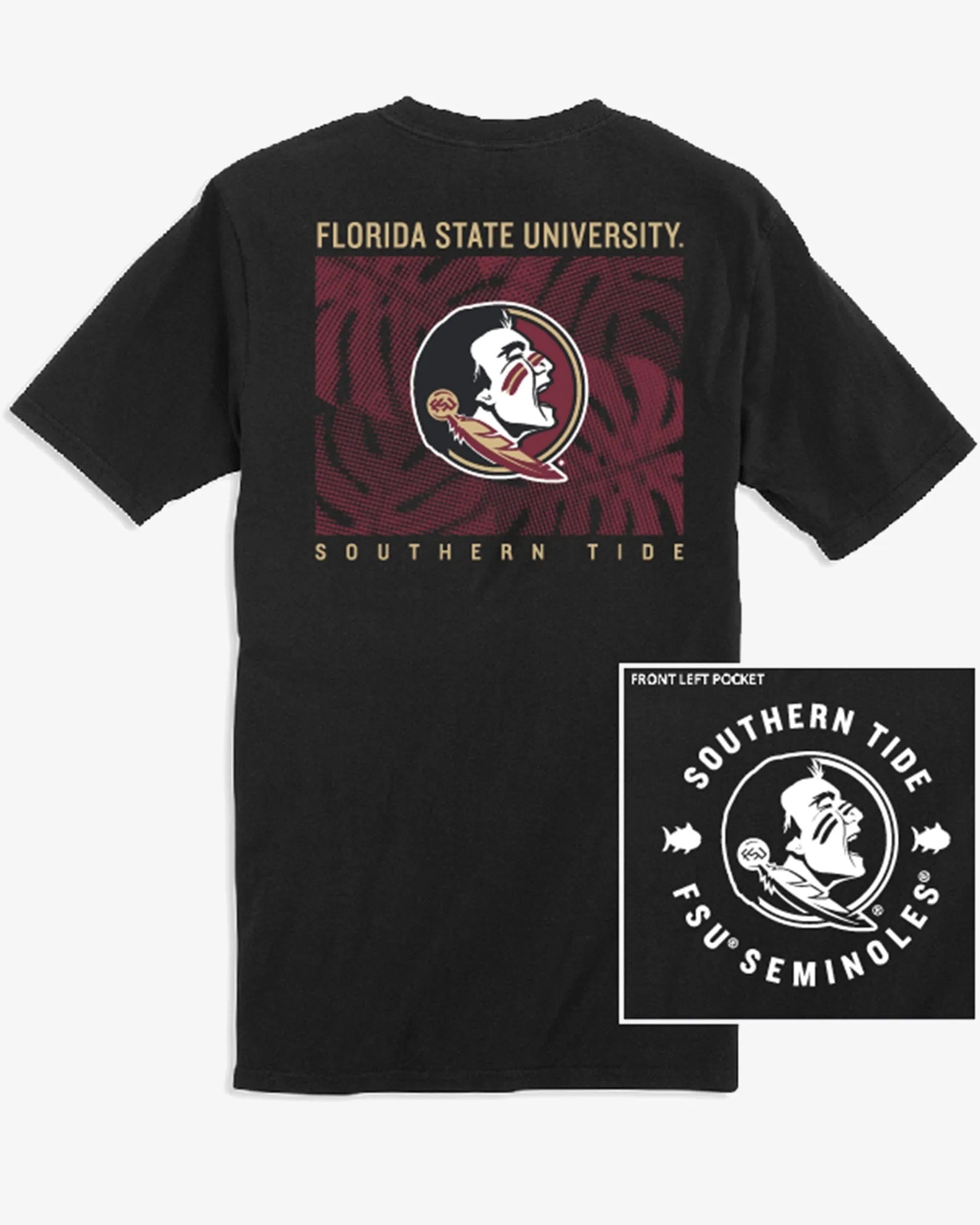 FSU Seminoles Halftone Monstera T-Shirt sold by Southern Tide product image thumbnail 2