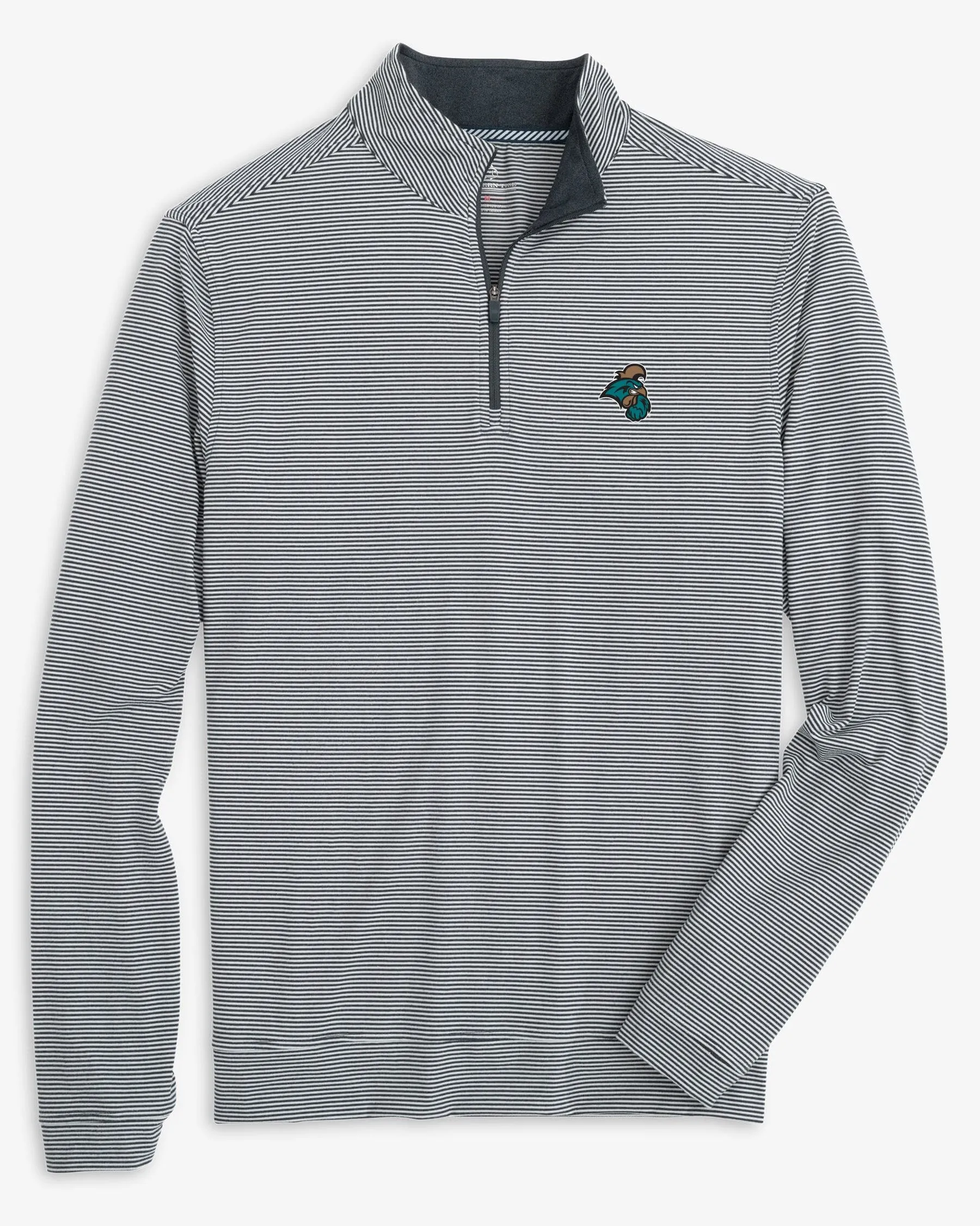 Coastal Carolina Chanticleers Cruiser Micro-Stripe Heather Quarter Zip sold by Southern Tide product image thumbnail 2