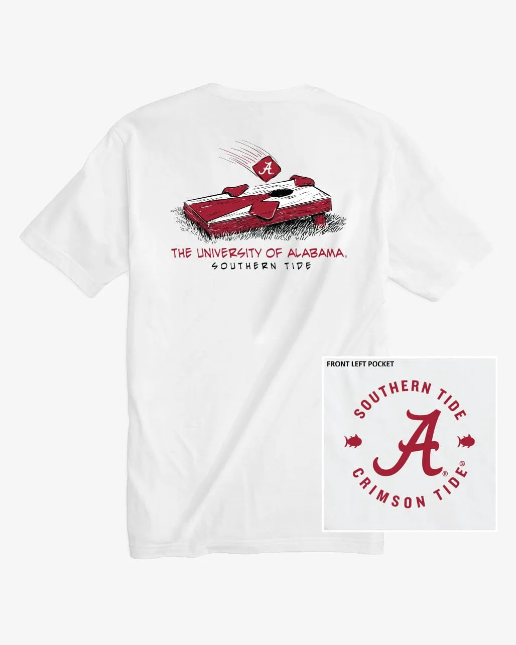 Alabama Crimson Tide Cornhole T-Shirt sold by Southern Tide product image thumbnail 2