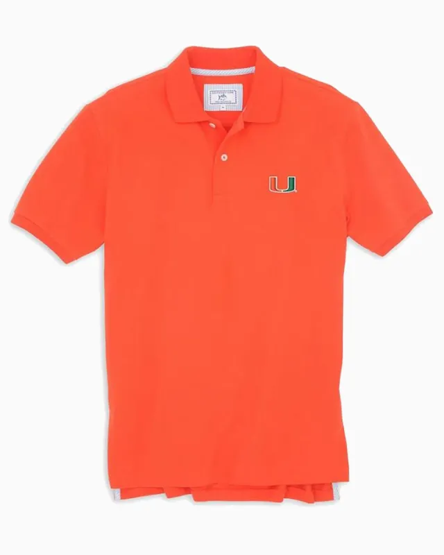 Miami Hurricanes Pique Polo Shirt sold by Southern Tide