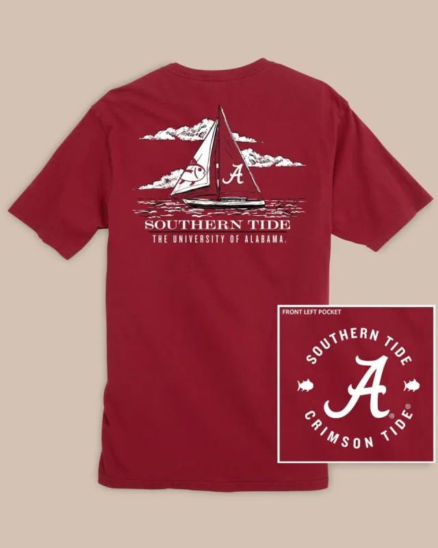 Alabama Crimson Tide Skipjack Sailing T-Shirt sold by Southern Tide