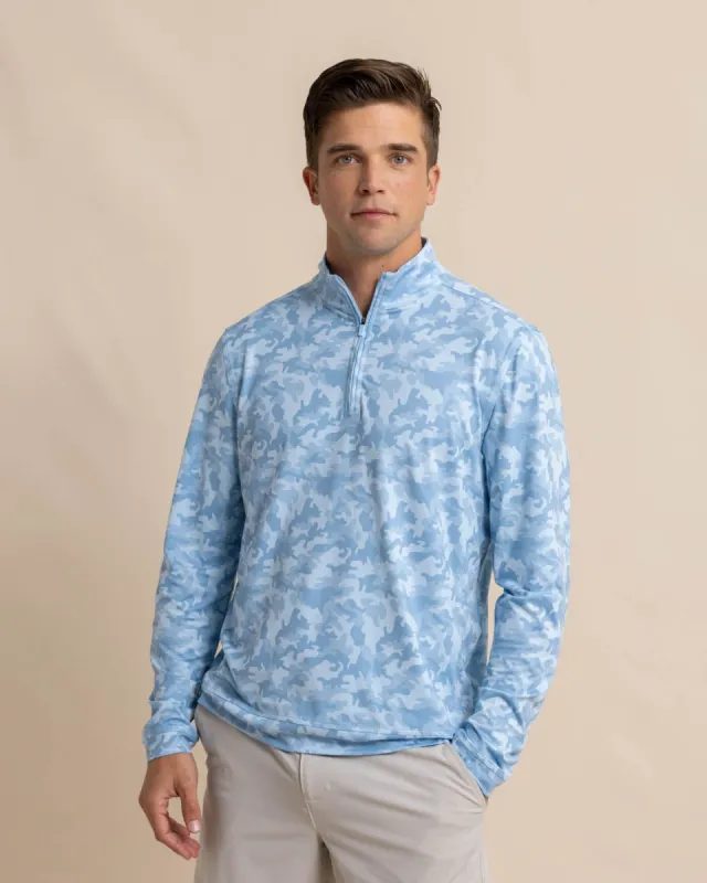 Island Camo Print Cruiser Quarter Zip sold by Southern Tide