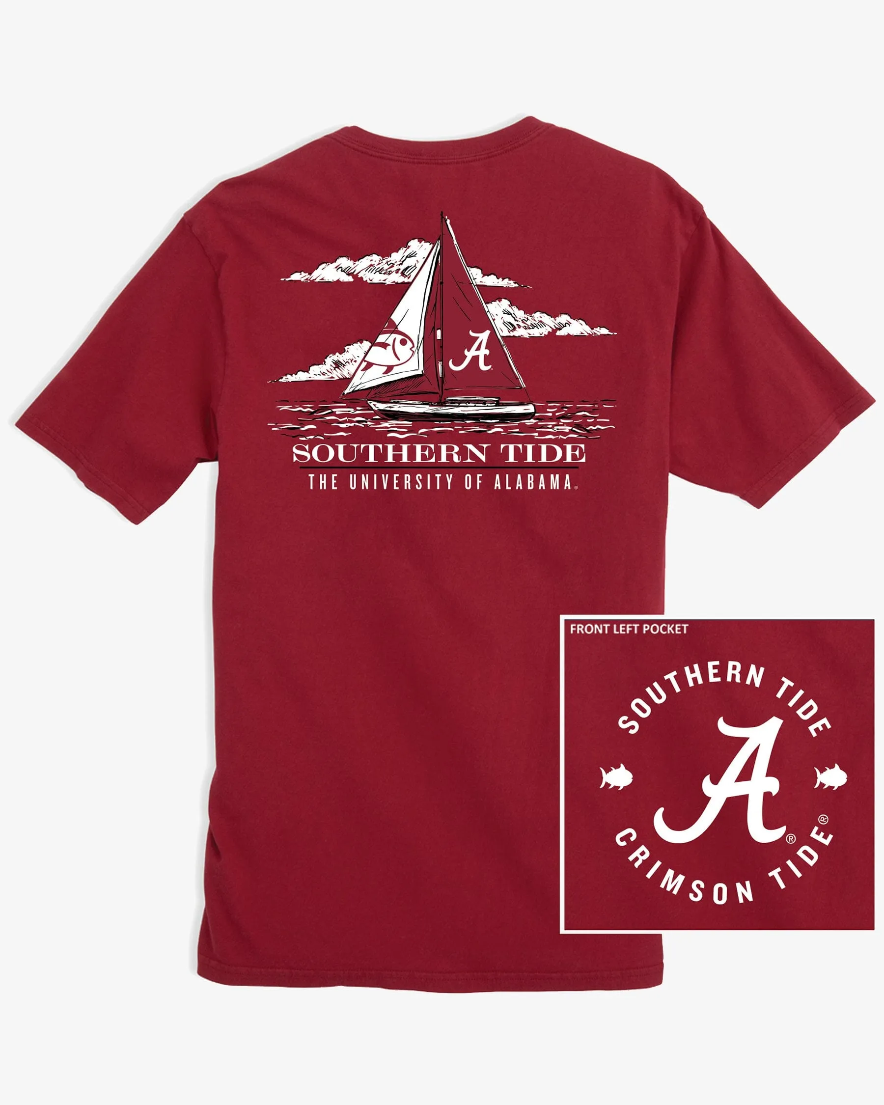 Alabama Crimson Tide Skipjack Sailing T-Shirt sold by Southern Tide product image thumbnail 2