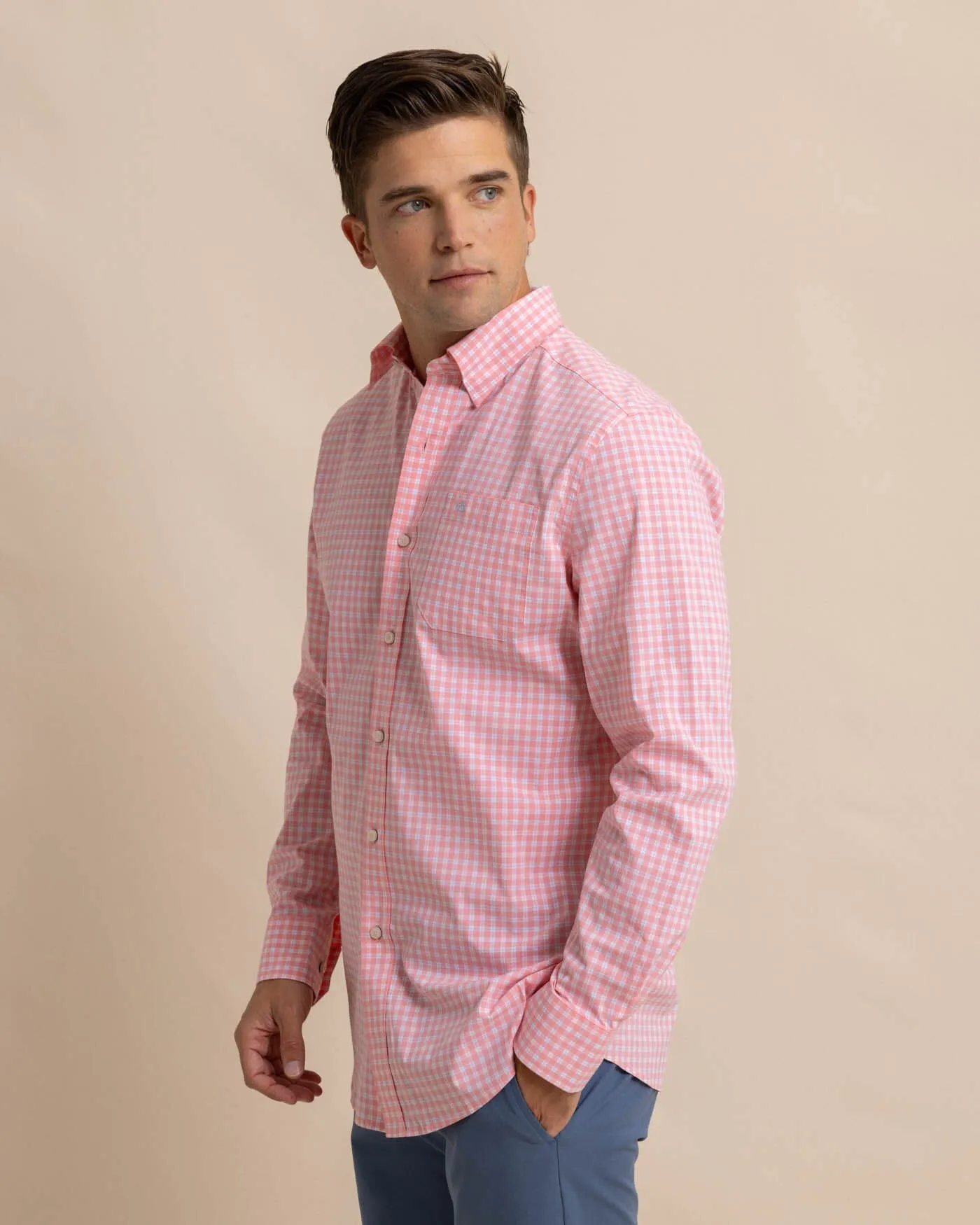 Charleston Roanoke Check Long Sleeve Sport Shirt sold by Southern Tide product image thumbnail 3
