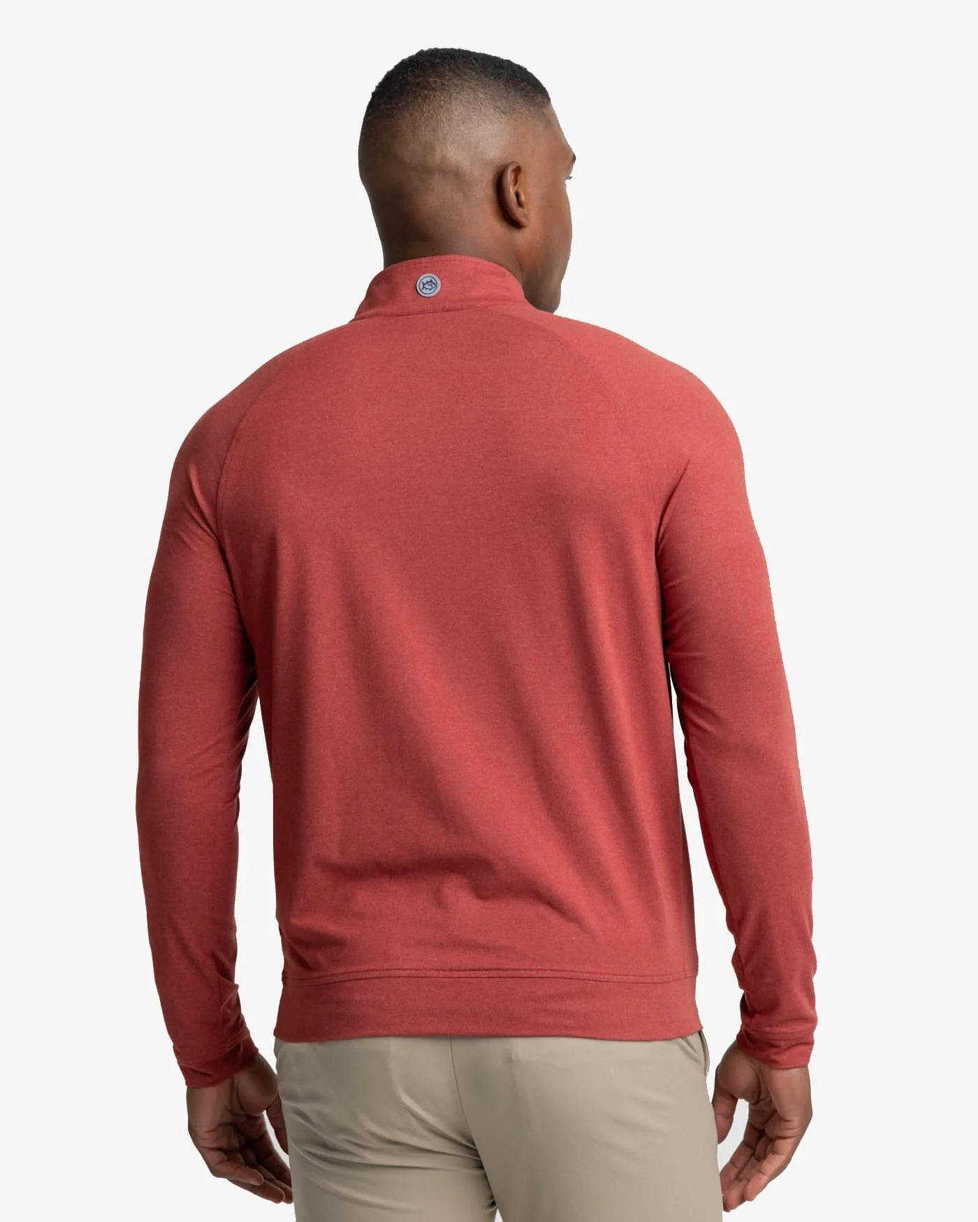 Cruiser Heather Quarter Zip Pullover - Heather Tuscany Red sold by Southern Tide product image thumbnail 3