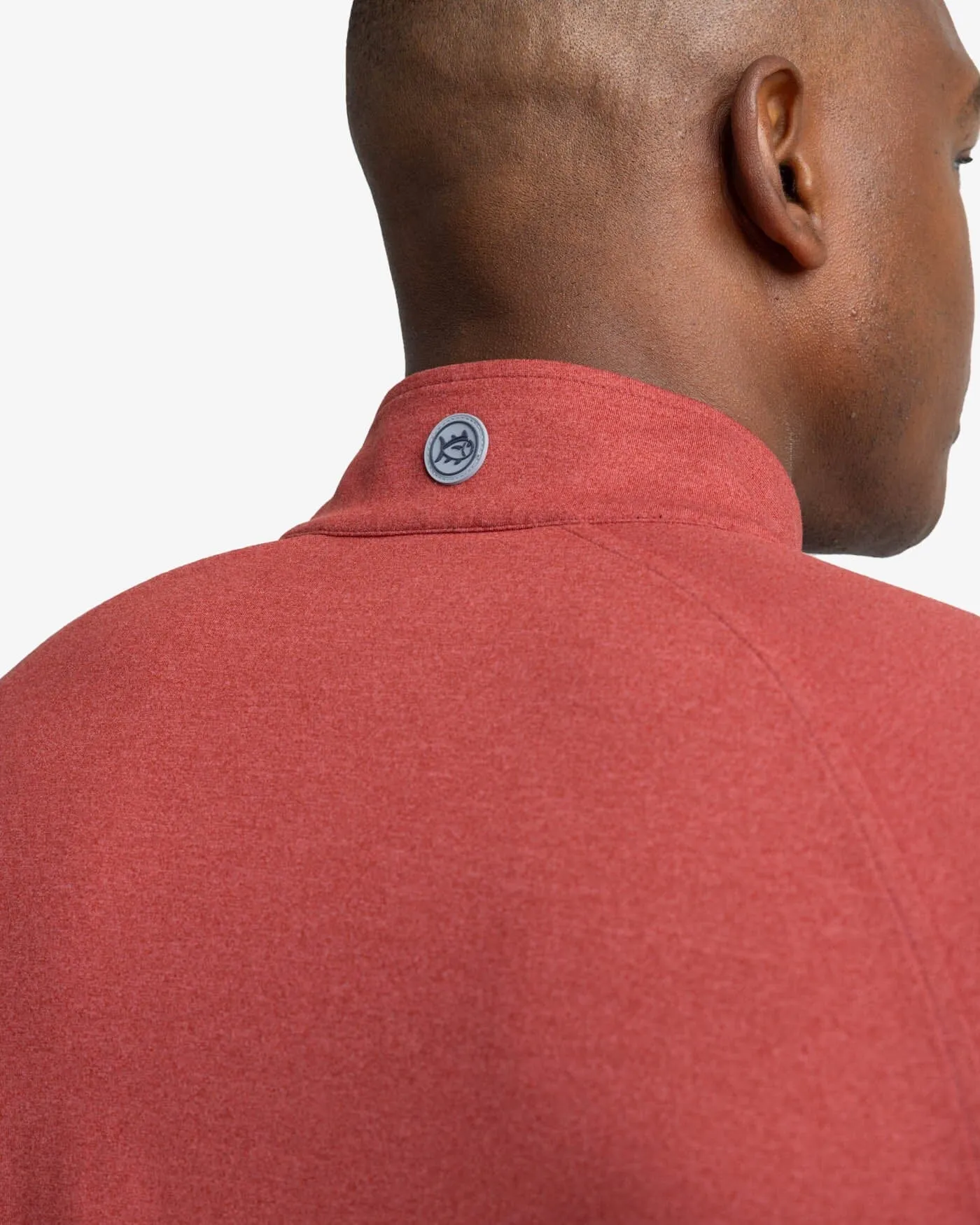 Cruiser Heather Quarter Zip Pullover - Heather Tuscany Red sold by Southern Tide product image thumbnail 4