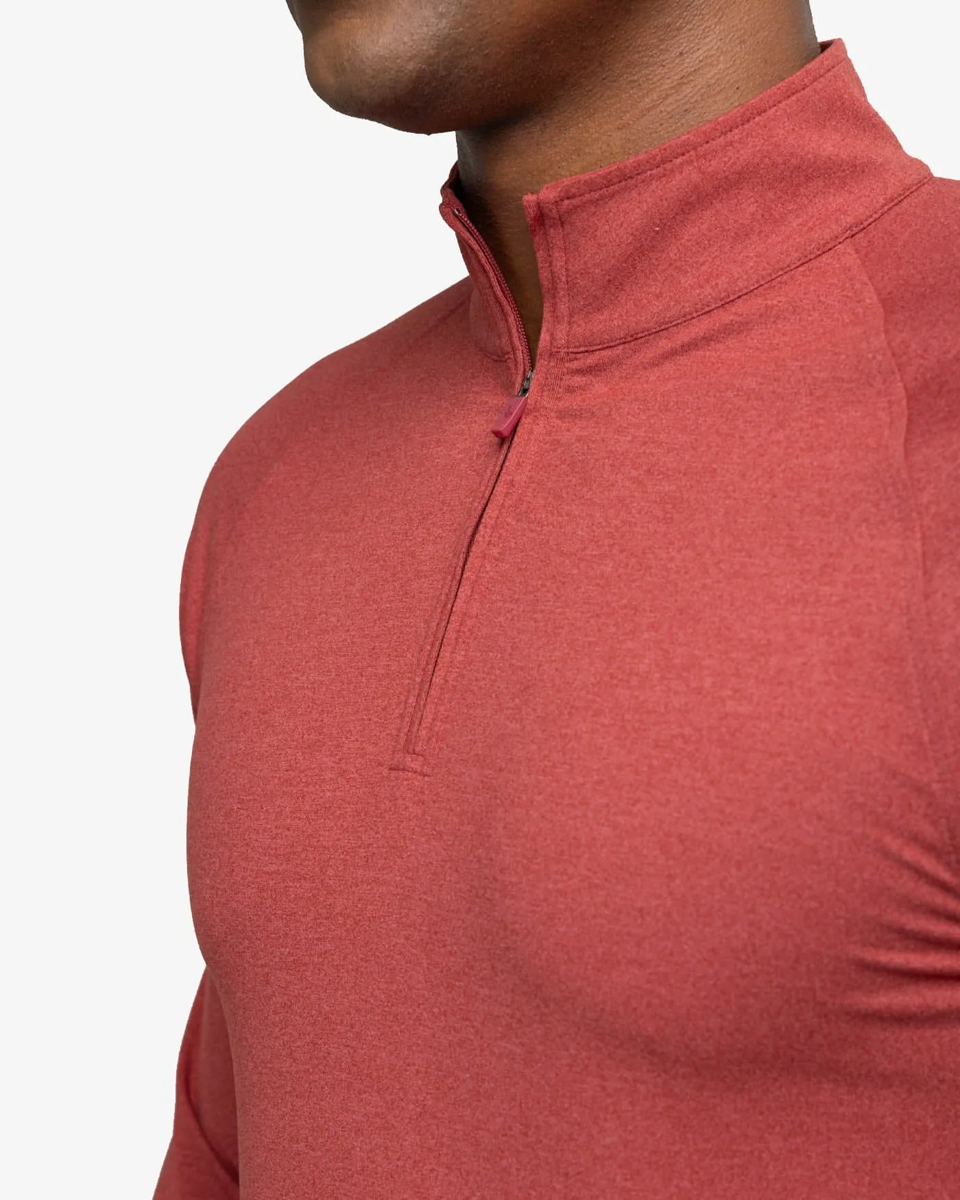 Cruiser Heather Quarter Zip Pullover - Heather Tuscany Red sold by Southern Tide product image thumbnail 2