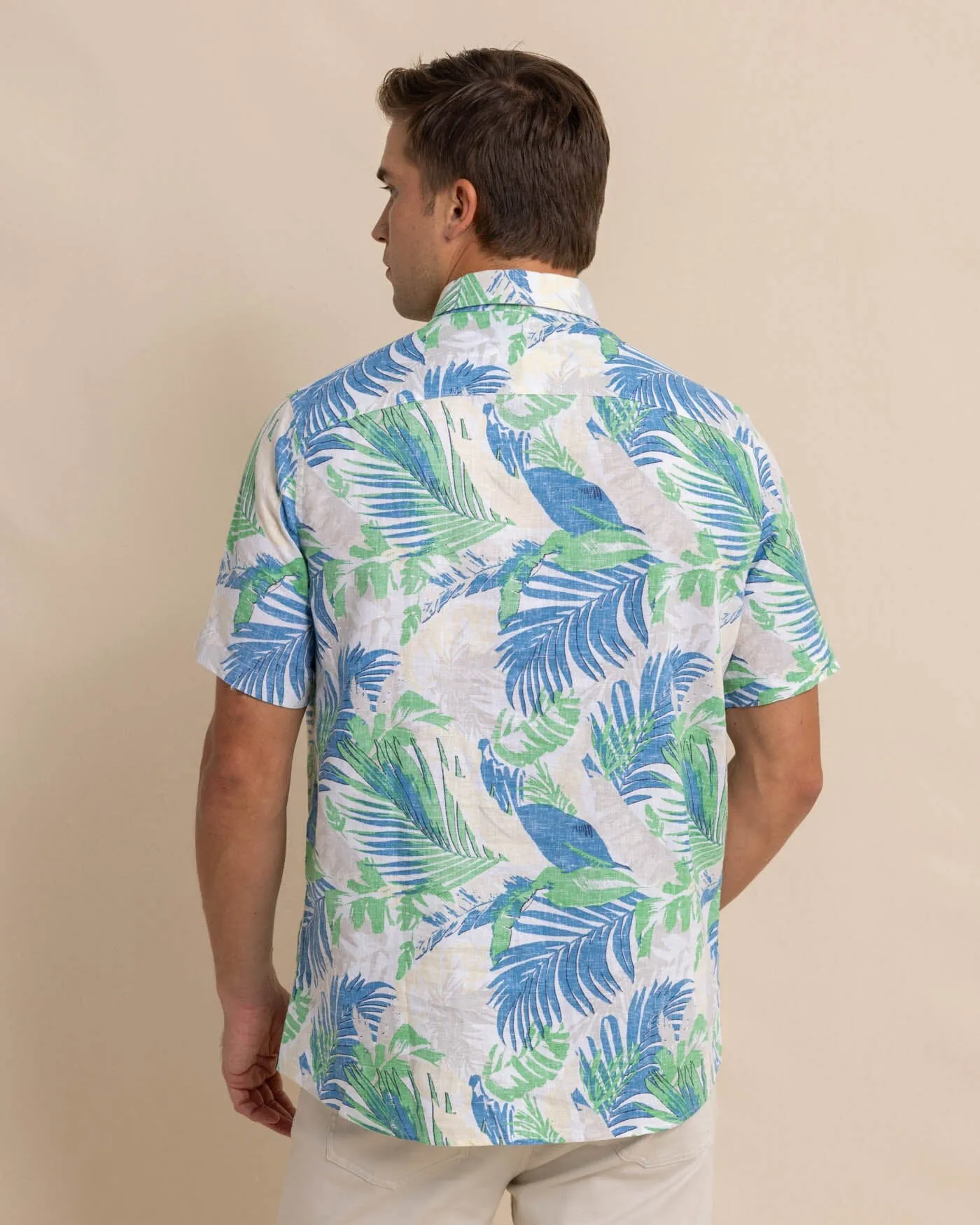 Paradise Palms Linen Rayon Short Sleeve Sport Shirt sold by Southern Tide product image thumbnail 4