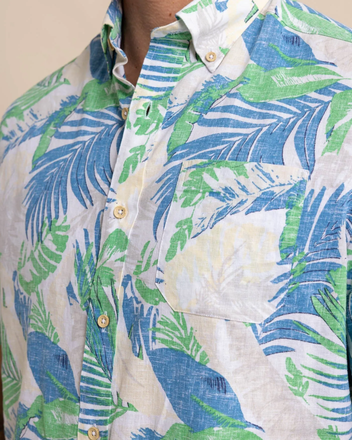 Paradise Palms Linen Rayon Short Sleeve Sport Shirt sold by Southern Tide product image thumbnail 5