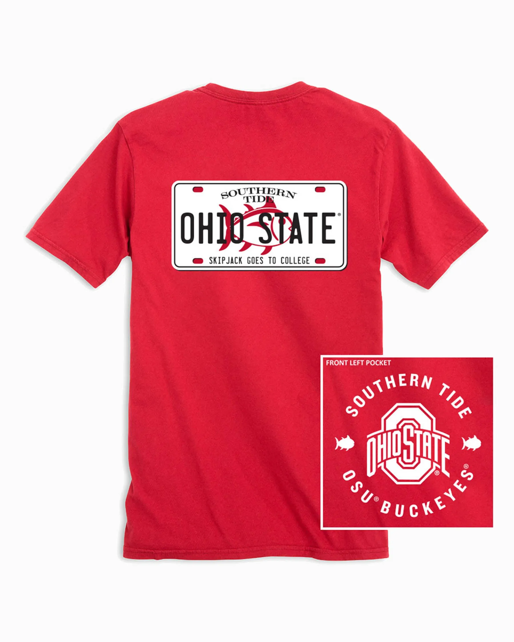 Ohio State Buckeyes License Plate T-Shirt sold by Southern Tide product image thumbnail 2