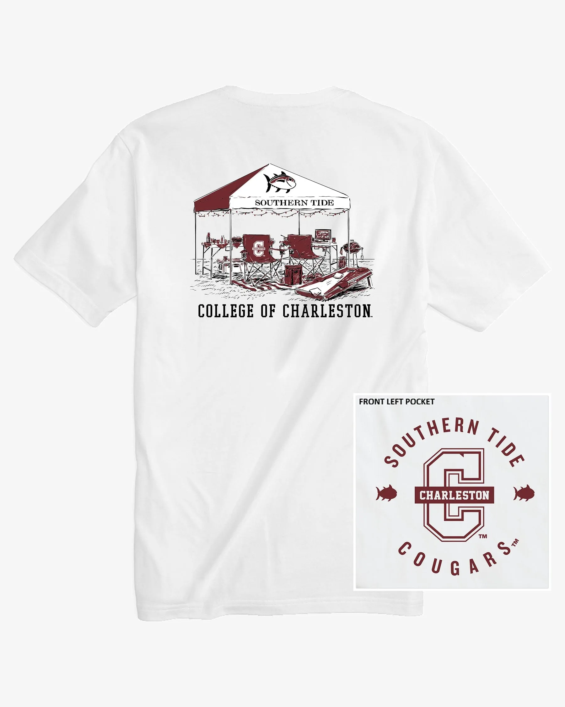 College of Charleston Tailgate Time T-Shirt sold by Southern Tide