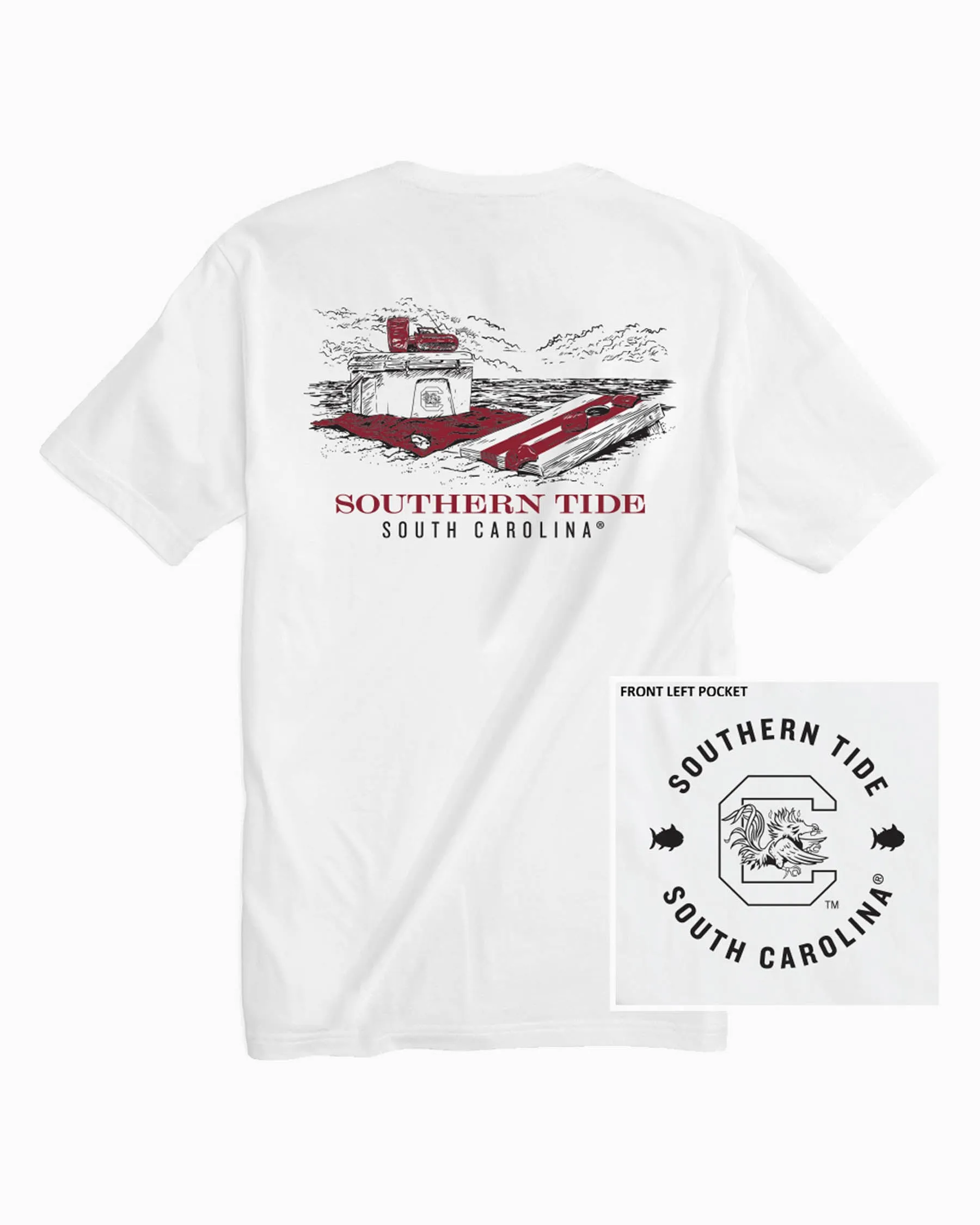 USC Gamecocks Beach Cornhole T-Shirt sold by Southern Tide