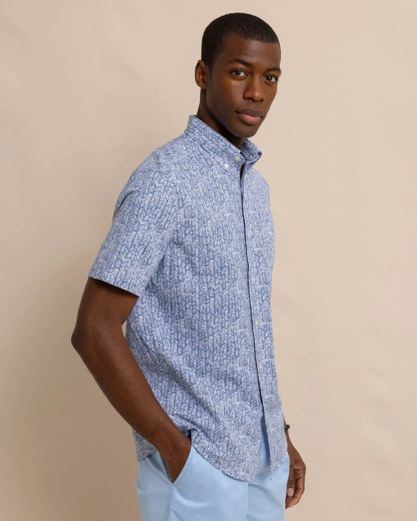 Legally Frond Intercoastal Short Sleeve Sport Shirt sold by Southern Tide product image thumbnail 3
