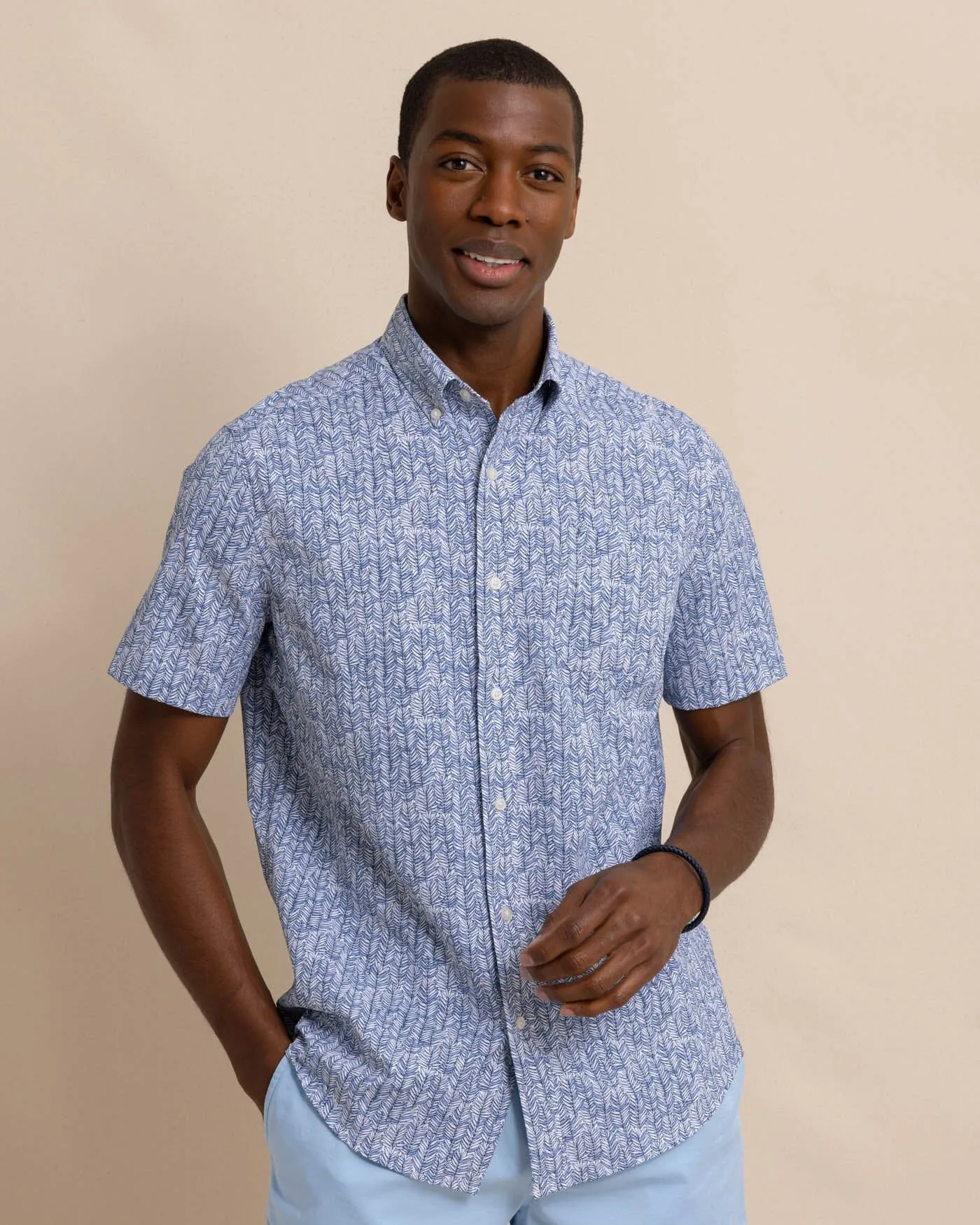 Legally Frond Intercoastal Short Sleeve Sport Shirt sold by Southern Tide