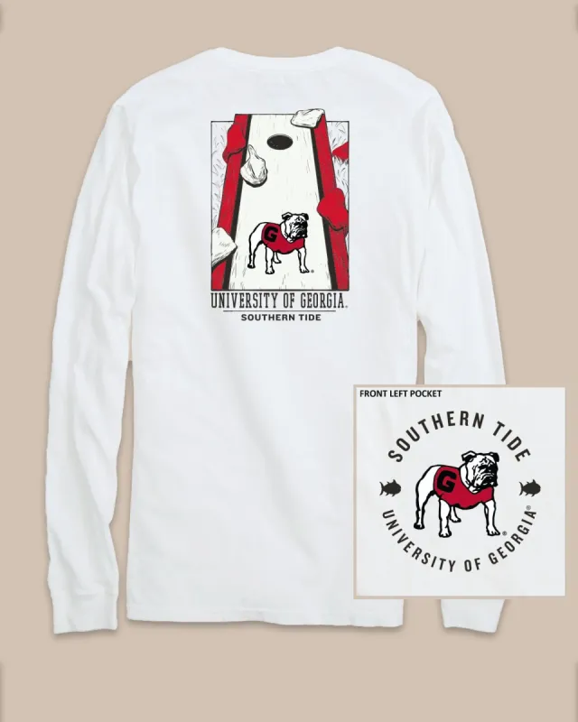 Georgia Bulldogs Gameday Cornhole Board T-Shirt sold by Southern Tide