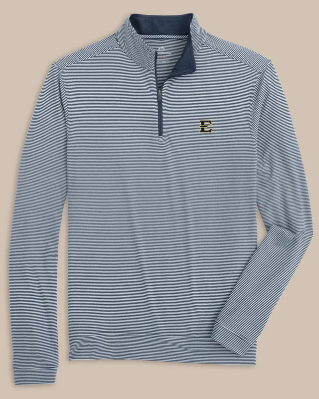 East Tennessee Cruiser Micro-Stripe Heather Quarter Zip sold by Southern Tide