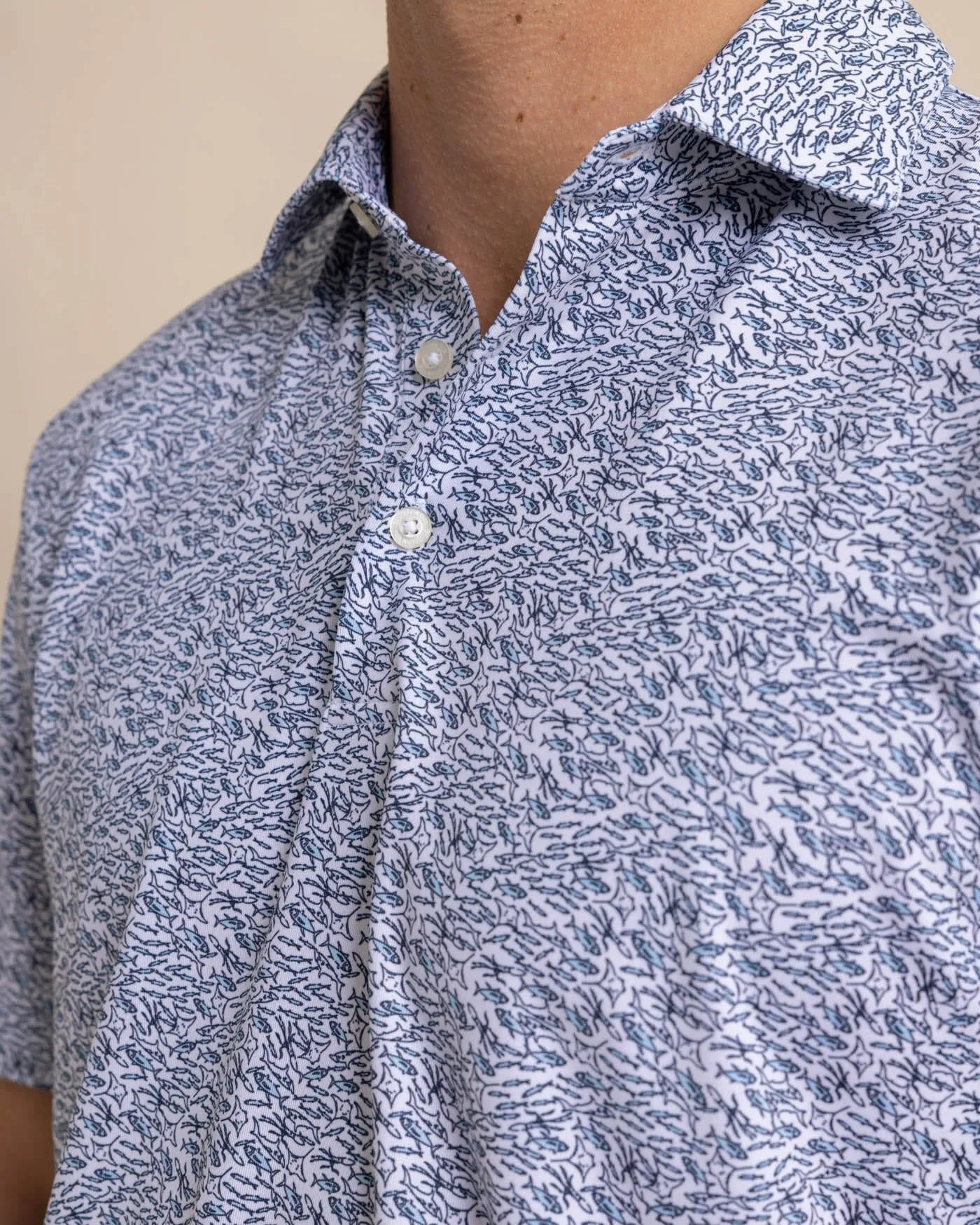 Driver Schooling Fish Polo Shirt sold by Southern Tide product image thumbnail 2