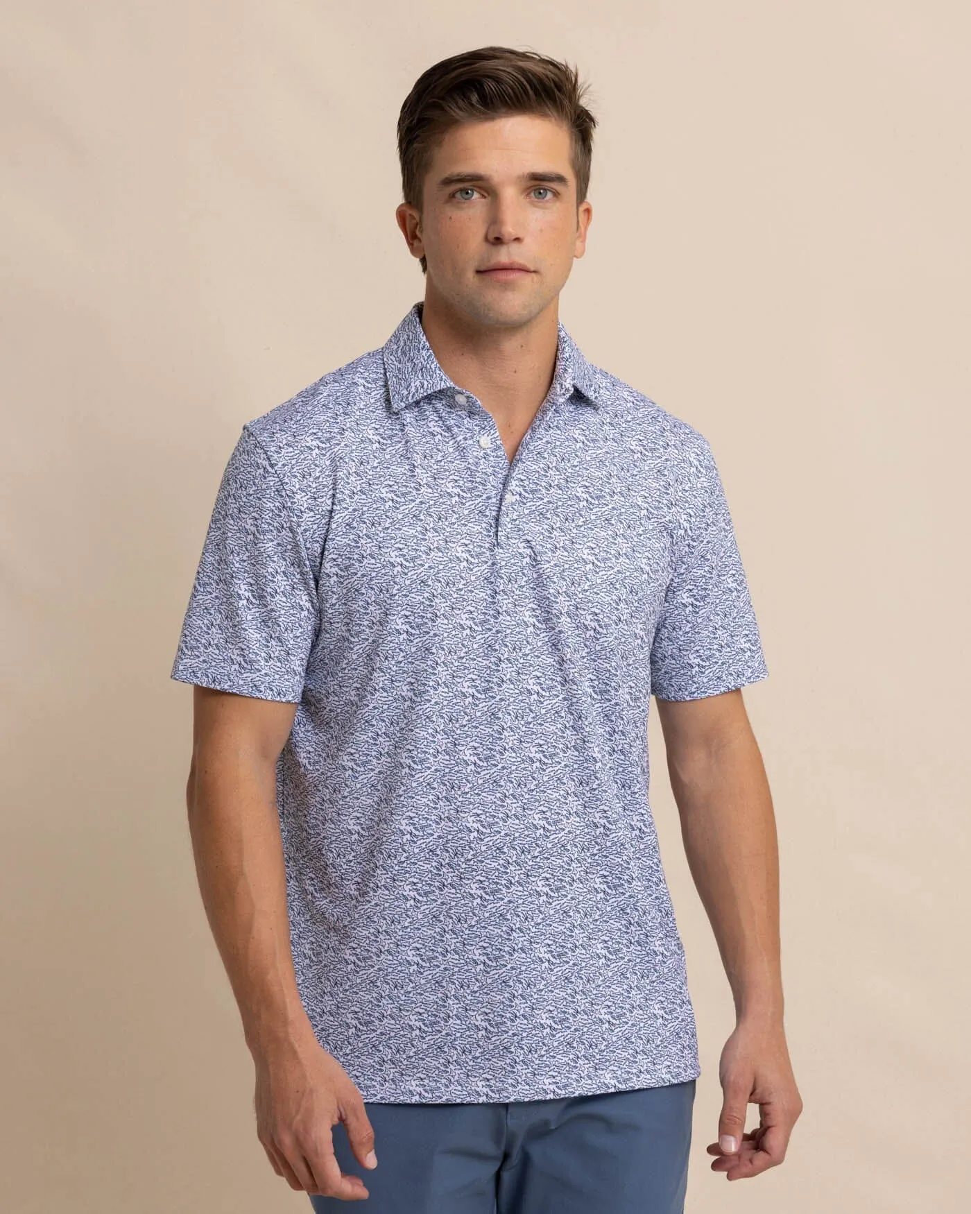 Driver Schooling Fish Polo Shirt sold by Southern Tide
