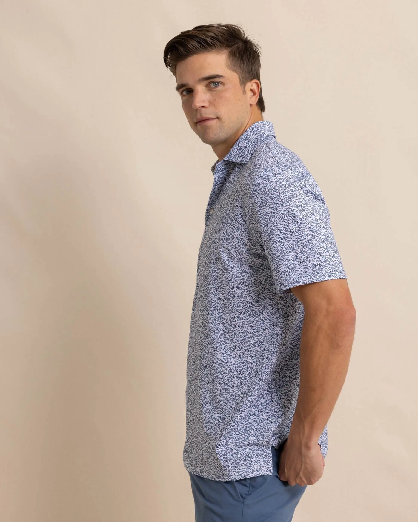 Driver Schooling Fish Polo Shirt sold by Southern Tide product image thumbnail 3