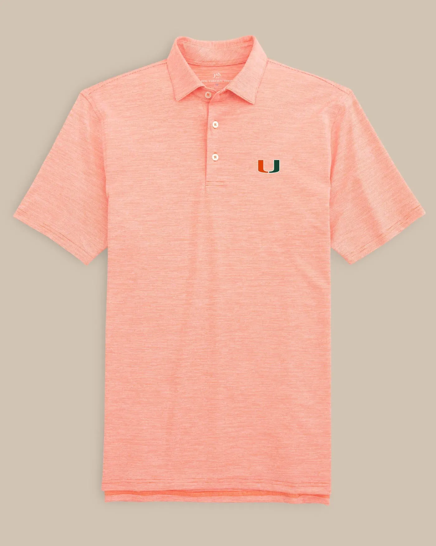 Miami Hurricanes Driver Spacedye Polo Shirt sold by Southern Tide