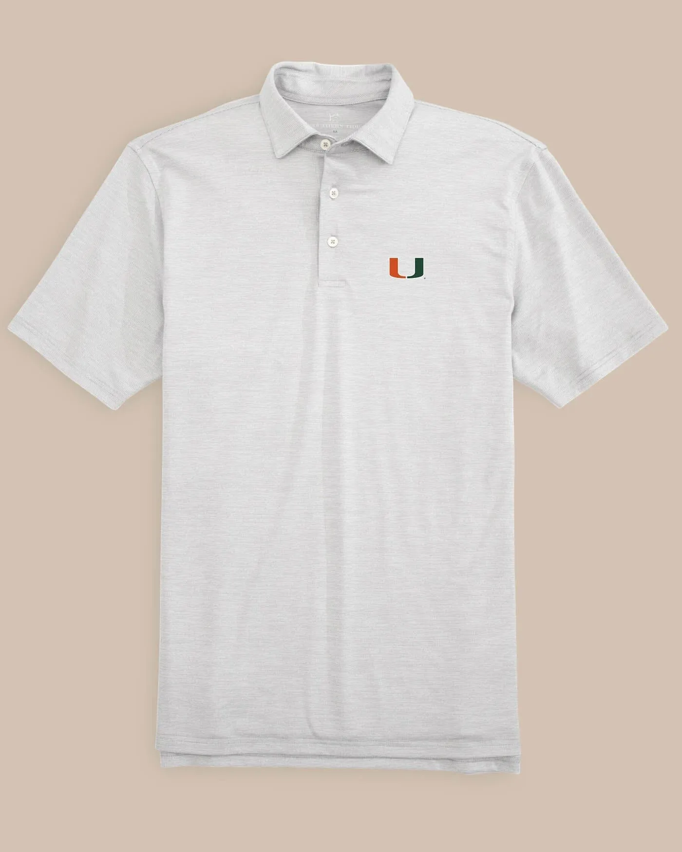 Miami Hurricanes Driver Spacedye Polo Shirt sold by Southern Tide product image thumbnail 3