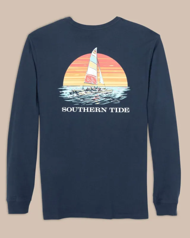 Sunset Silhouette Long Sleeve T-Shirt sold by Southern Tide