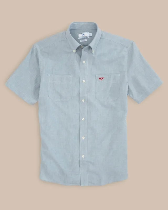 Virginia Tech Hokies Short Sleeve Button Down Dock Shirt sold by Southern Tide