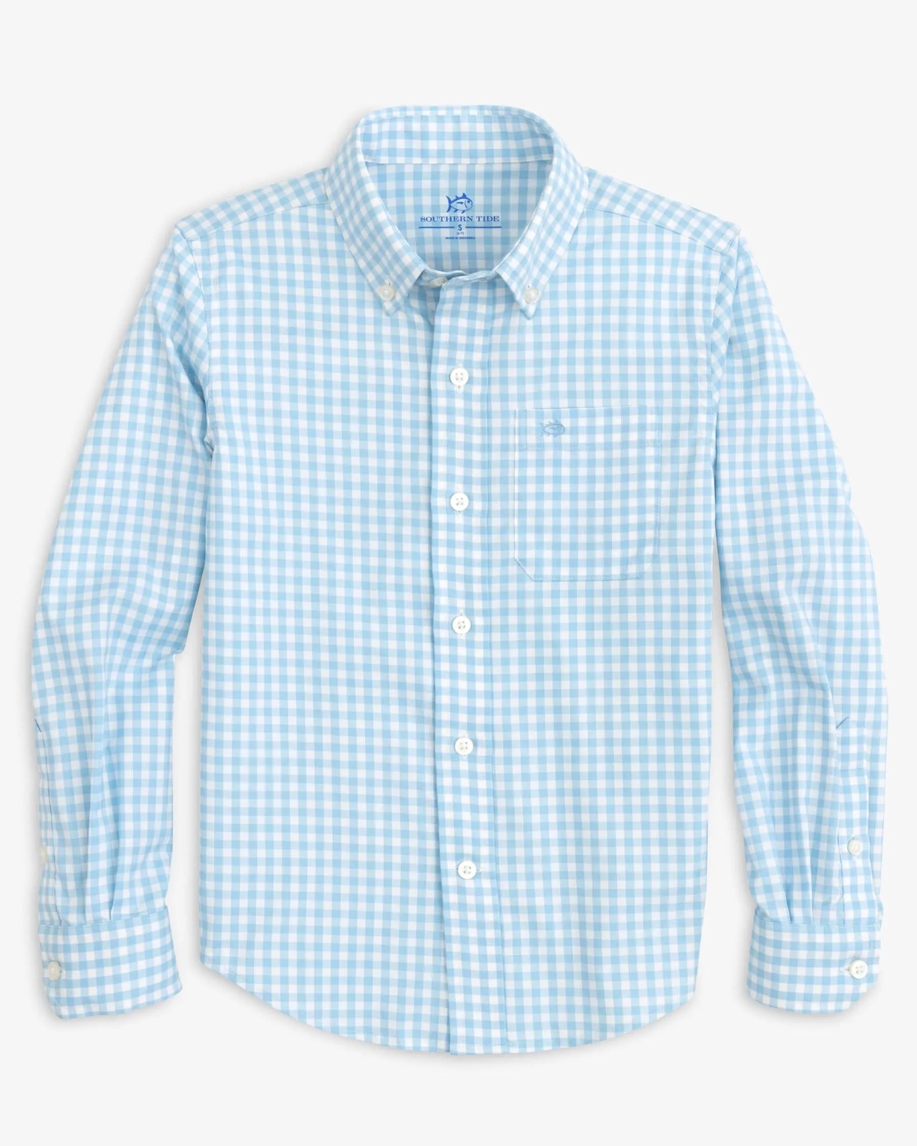Boys Long Sleeve Hartwell Plaid Sport Shirt sold by Southern Tide product image thumbnail 5