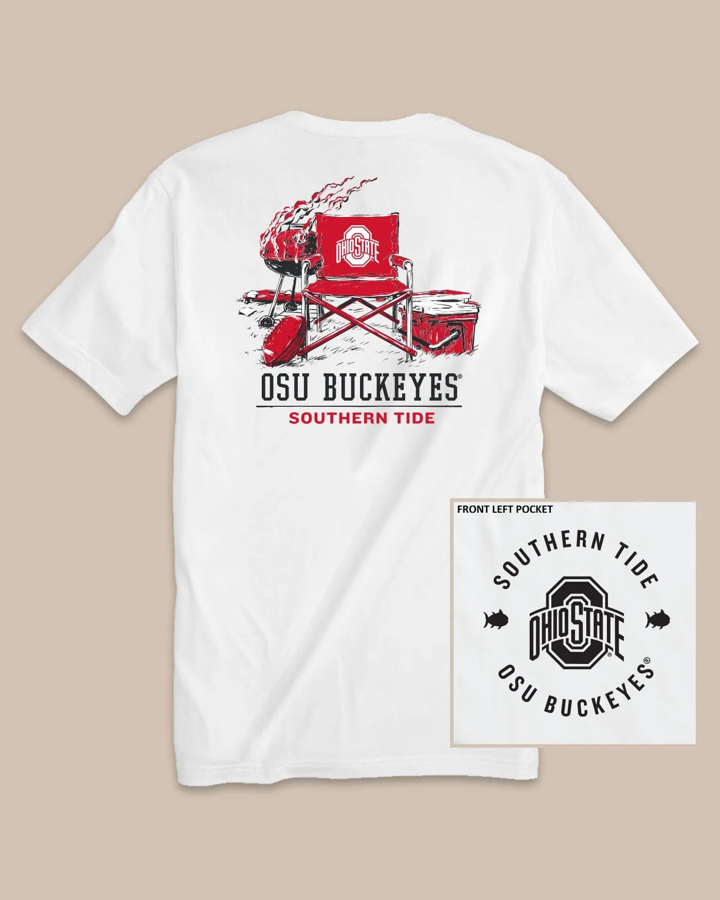Ohio State Buckeyes Gameday BBQ Tailgate T-Shirt sold by Southern Tide