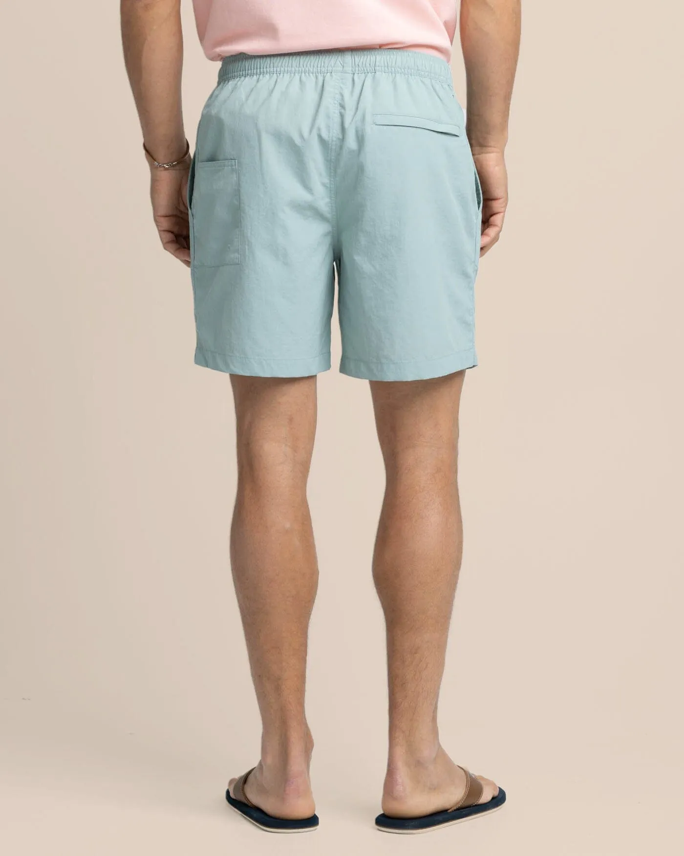 Shoreline 6" Nylon Short - Green Surf sold by Southern Tide product image thumbnail 4
