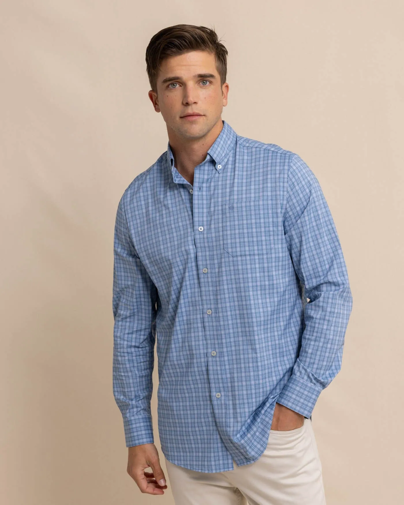 brrr°® Intercoastal Pettigru Plaid Long Sleeve Sport Shirt sold by Southern Tide