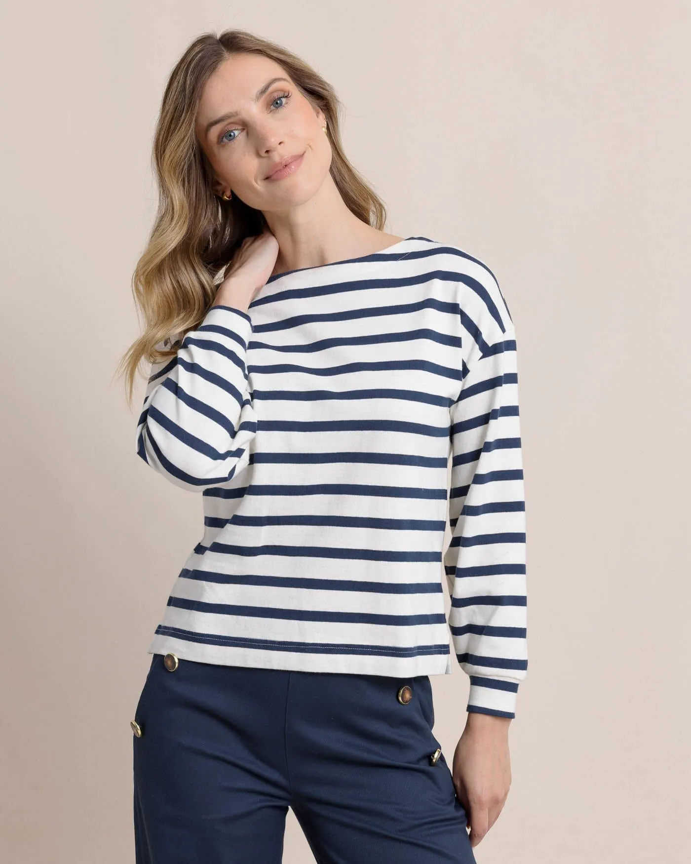 Zayla Striped Top sold by Southern Tide