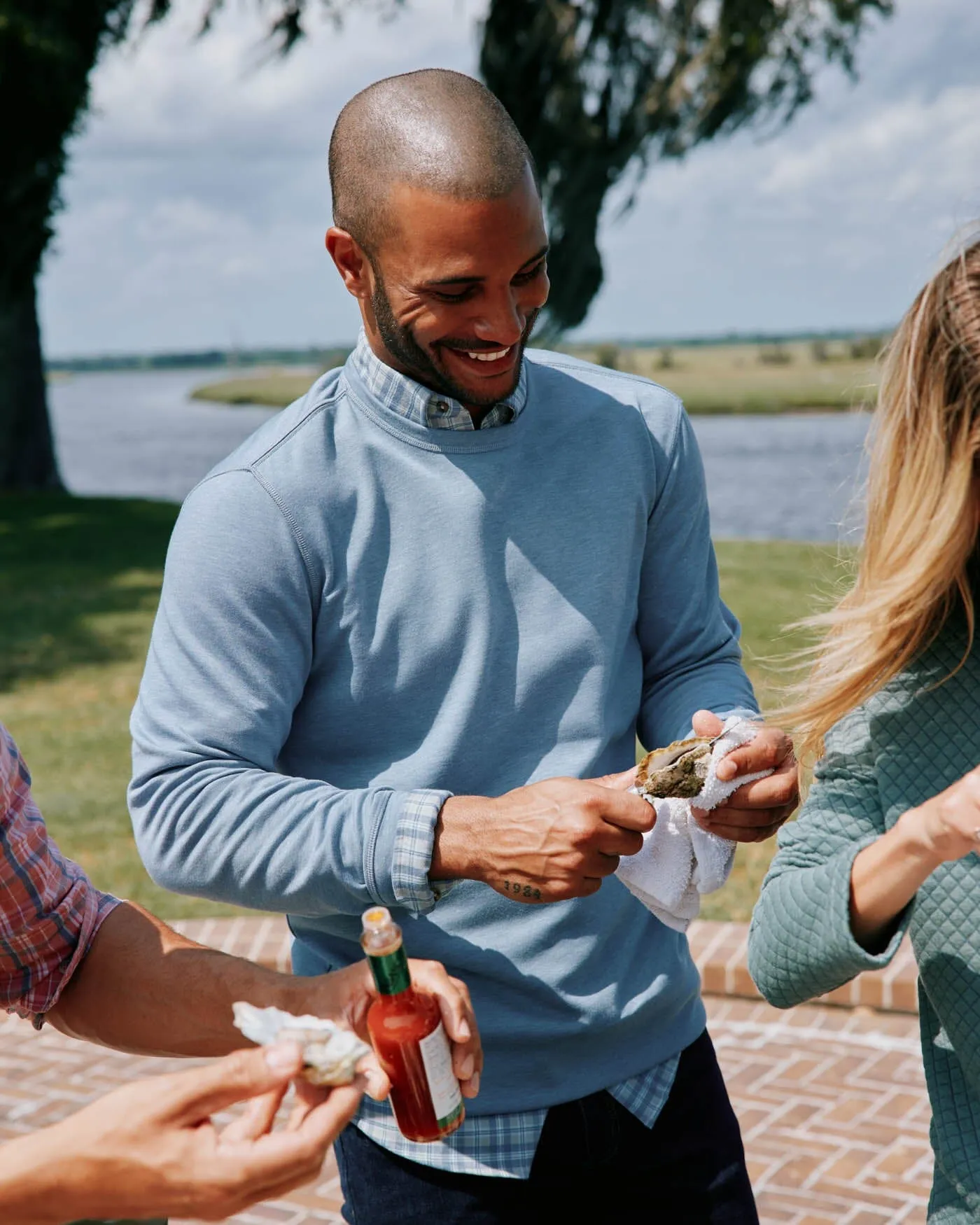Lockley Heather Interlock Crew sold by Southern Tide product image thumbnail 5