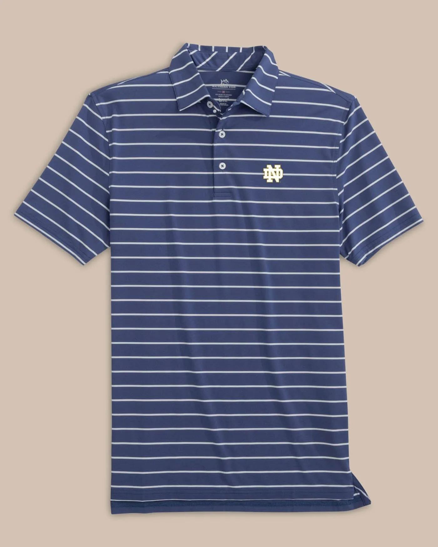 Notre Dame Fighting Irish brrr°®-eeze Desmond Stripe Polo sold by Southern Tide