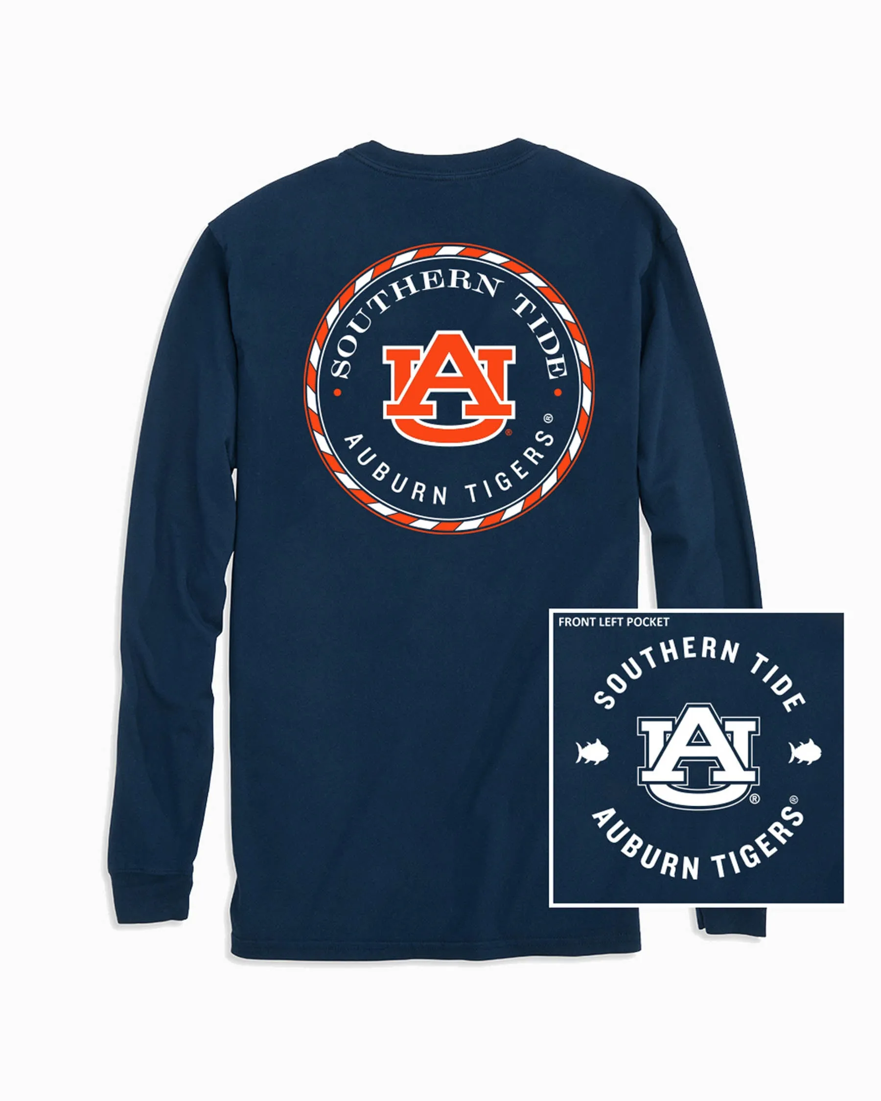 Auburn Tigers Long Sleeve Medallion T-Shirt sold by Southern Tide