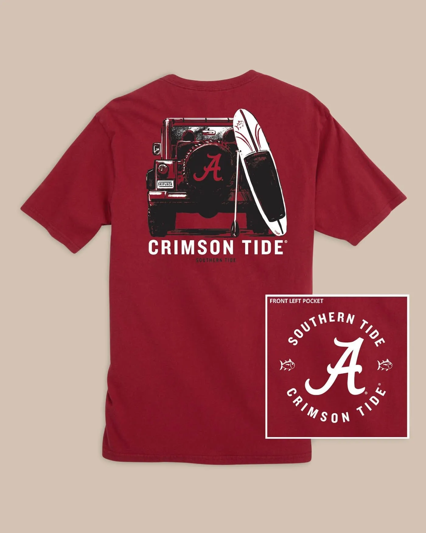 Alabama Crimson Tide Road Trip Short Sleeve T-Shirt sold by Southern Tide