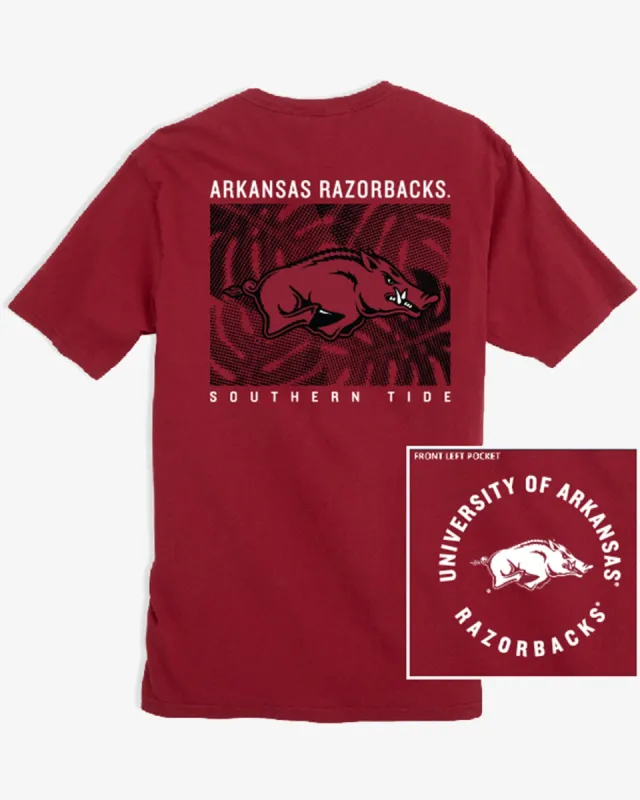 Arkansas Razorbacks Halftone Monstera T-Shirt sold by Southern Tide